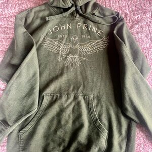 John Prine Graphic Olive Hoodie